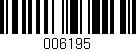 Código de barras (EAN, GTIN, SKU, ISBN): '006195'