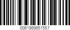 Código de barras (EAN, GTIN, SKU, ISBN): '0061989851557'