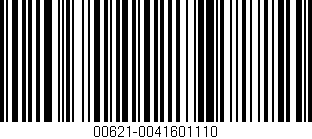 Código de barras (EAN, GTIN, SKU, ISBN): '00621-0041601110'