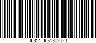 Código de barras (EAN, GTIN, SKU, ISBN): '00621-0051603070'