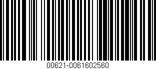 Código de barras (EAN, GTIN, SKU, ISBN): '00621-0061602560'