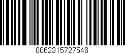 Código de barras (EAN, GTIN, SKU, ISBN): '0062315727546'