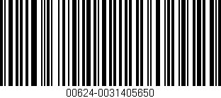 Código de barras (EAN, GTIN, SKU, ISBN): '00624-0031405650'
