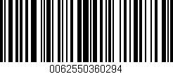 Código de barras (EAN, GTIN, SKU, ISBN): '0062550360294'