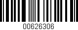 Código de barras (EAN, GTIN, SKU, ISBN): '00626306'
