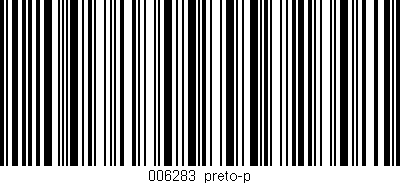 Código de barras (EAN, GTIN, SKU, ISBN): '006283_preto-p'