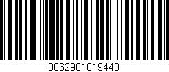 Código de barras (EAN, GTIN, SKU, ISBN): '0062901819440'