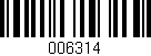 Código de barras (EAN, GTIN, SKU, ISBN): '006314'