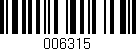 Código de barras (EAN, GTIN, SKU, ISBN): '006315'