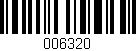 Código de barras (EAN, GTIN, SKU, ISBN): '006320'