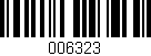 Código de barras (EAN, GTIN, SKU, ISBN): '006323'