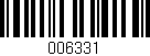 Código de barras (EAN, GTIN, SKU, ISBN): '006331'