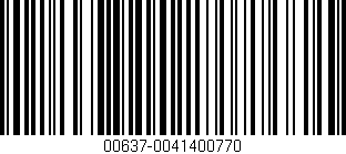 Código de barras (EAN, GTIN, SKU, ISBN): '00637-0041400770'