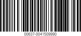 Código de barras (EAN, GTIN, SKU, ISBN): '00637-0041509990'