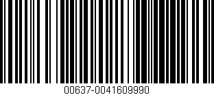 Código de barras (EAN, GTIN, SKU, ISBN): '00637-0041609990'