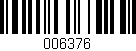 Código de barras (EAN, GTIN, SKU, ISBN): '006376'
