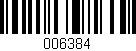 Código de barras (EAN, GTIN, SKU, ISBN): '006384'