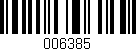 Código de barras (EAN, GTIN, SKU, ISBN): '006385'