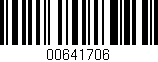 Código de barras (EAN, GTIN, SKU, ISBN): '00641706'