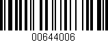 Código de barras (EAN, GTIN, SKU, ISBN): '00644006'