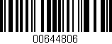 Código de barras (EAN, GTIN, SKU, ISBN): '00644806'