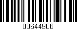 Código de barras (EAN, GTIN, SKU, ISBN): '00644906'