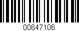 Código de barras (EAN, GTIN, SKU, ISBN): '00647106'