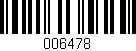 Código de barras (EAN, GTIN, SKU, ISBN): '006478'