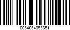 Código de barras (EAN, GTIN, SKU, ISBN): '0064864956651'