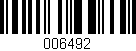 Código de barras (EAN, GTIN, SKU, ISBN): '006492'