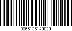 Código de barras (EAN, GTIN, SKU, ISBN): '0065136140020'