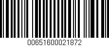 Código de barras (EAN, GTIN, SKU, ISBN): '00651600021872'