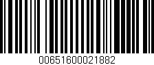 Código de barras (EAN, GTIN, SKU, ISBN): '00651600021882'
