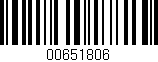 Código de barras (EAN, GTIN, SKU, ISBN): '00651806'