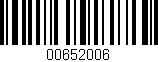 Código de barras (EAN, GTIN, SKU, ISBN): '00652006'