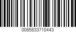 Código de barras (EAN, GTIN, SKU, ISBN): '0065633710443'