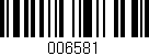 Código de barras (EAN, GTIN, SKU, ISBN): '006581'