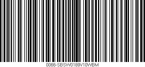 Código de barras (EAN, GTIN, SKU, ISBN): '0066-SBSW0189V10WBM'