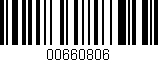Código de barras (EAN, GTIN, SKU, ISBN): '00660806'