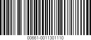 Código de barras (EAN, GTIN, SKU, ISBN): '00661-0011301110'