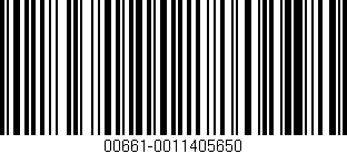 Código de barras (EAN, GTIN, SKU, ISBN): '00661-0011405650'