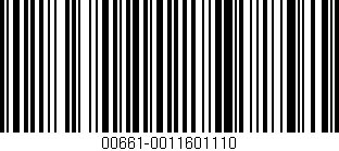 Código de barras (EAN, GTIN, SKU, ISBN): '00661-0011601110'