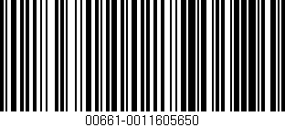 Código de barras (EAN, GTIN, SKU, ISBN): '00661-0011605650'