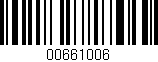 Código de barras (EAN, GTIN, SKU, ISBN): '00661006'