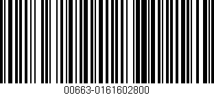 Código de barras (EAN, GTIN, SKU, ISBN): '00663-0161602800'