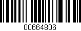 Código de barras (EAN, GTIN, SKU, ISBN): '00664806'
