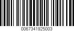 Código de barras (EAN, GTIN, SKU, ISBN): '0067341925003'