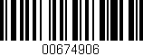 Código de barras (EAN, GTIN, SKU, ISBN): '00674906'