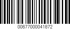 Código de barras (EAN, GTIN, SKU, ISBN): '00677000041872'
