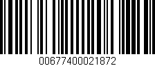 Código de barras (EAN, GTIN, SKU, ISBN): '00677400021872'